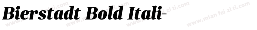 Bierstadt Bold Itali字体转换